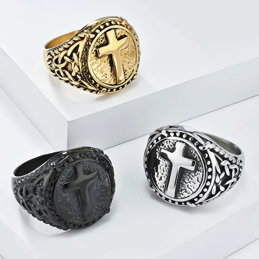 Ring with Round Cross